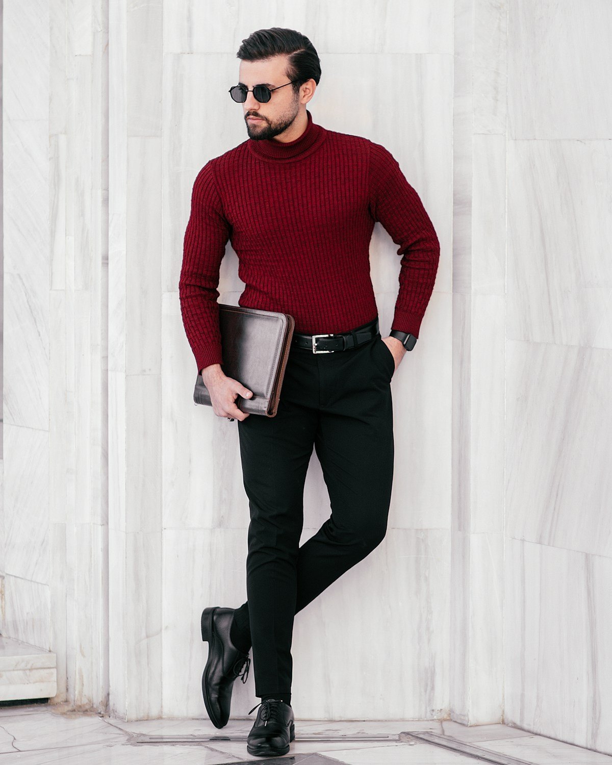 Triko bordo & çizme